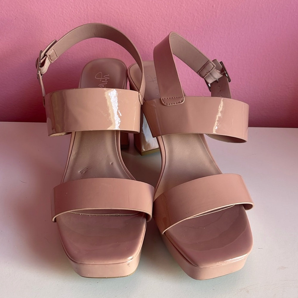 Nude pink Y.not strap heels